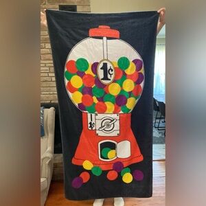 Vintage Beach Towel Gumball Machine Bubblegum Pop Art J.P.Stevens
